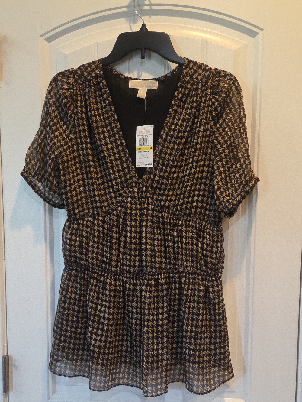 Black/Dark Camel Women's Top By Michael Kors